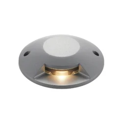 Lucande Foco LED de suelo Jeffrey, plateado, 1 salida de luz