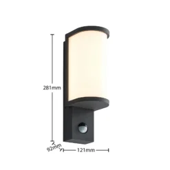 Lucande Jokum aplique LED de exterior, IP54 sensor