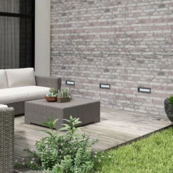 Lucande Lachlain aplique LED empotrado de exterior