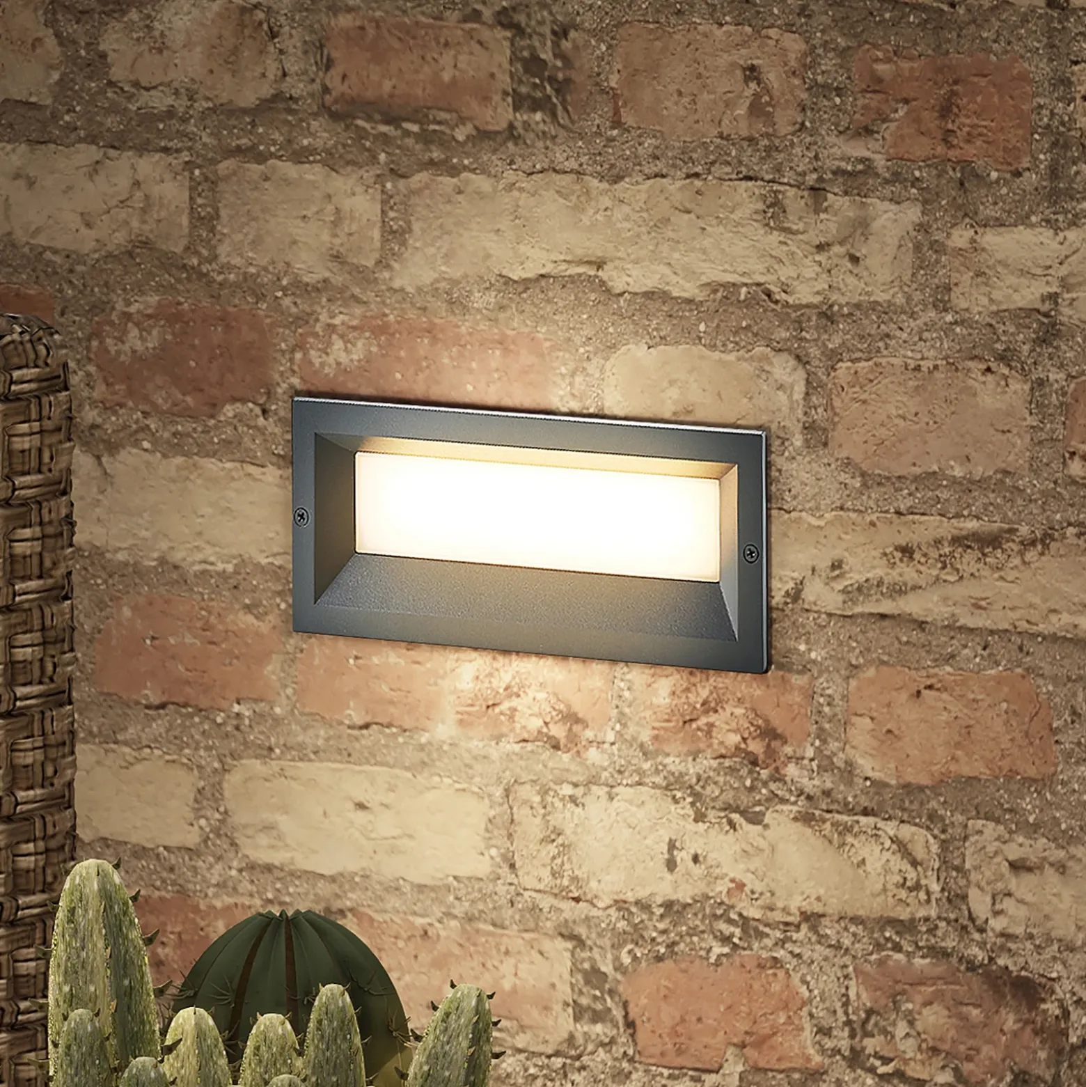 Lucande Lachlain aplique LED empotrado de exterior