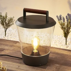 Lucande Larkyn lámpara de mesa decoración exterior