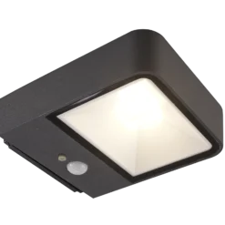 Lucande LED aplique para exterior Dava, altura 5 cm, sensor