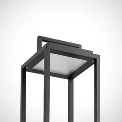Lucande LED lámpara de exterior Elaja, negro, batería recargable, USB,