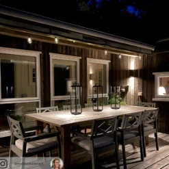 Lucande LED lámpara de exterior Elaja, negro, batería recargable, USB,