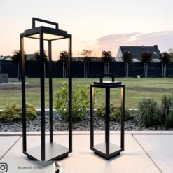 Lucande LED lámpara de exterior Mirina, negro, batería recargable,