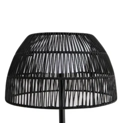 Lucande LED lámpara de pie exterior Heribio, negro, hierro, 153 cm