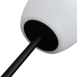 Lucande LED lámpara de pie exterior Heribio, negro, hierro, 153 cm