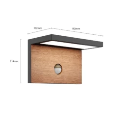 Lucande Lignus aplique LED, detector de movimiento