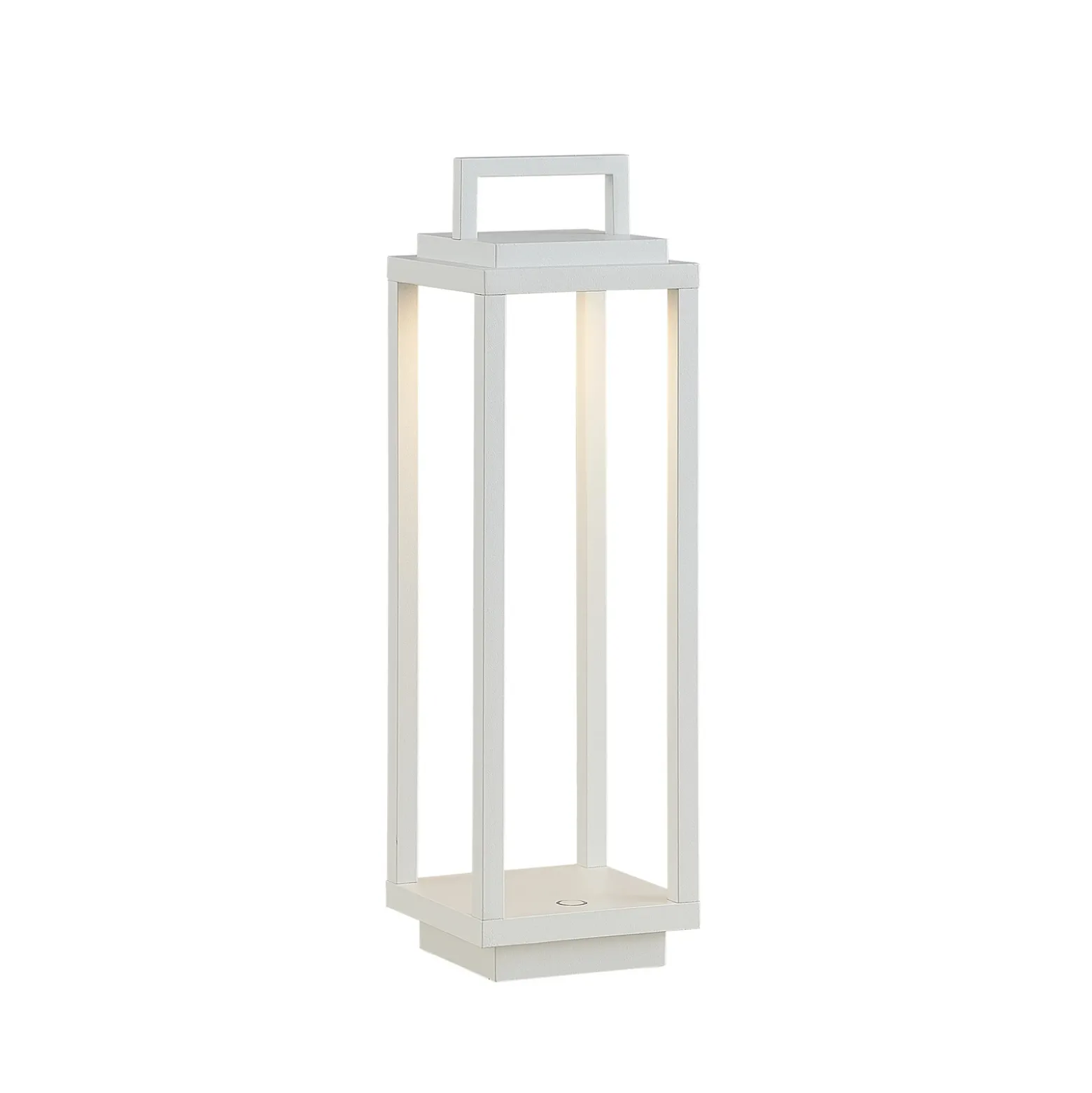 Lucande Lámpara de exterior de LED Mirina, blanca, batería recargable,