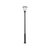 Lucande Lámpara de exterior LED Elario, 222 cm, negro, aluminio