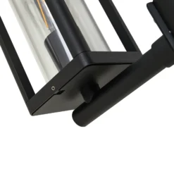 Lucande Lámpara de exterior Siveta, 240 cm, 2 luces, negro, E27, IP65
