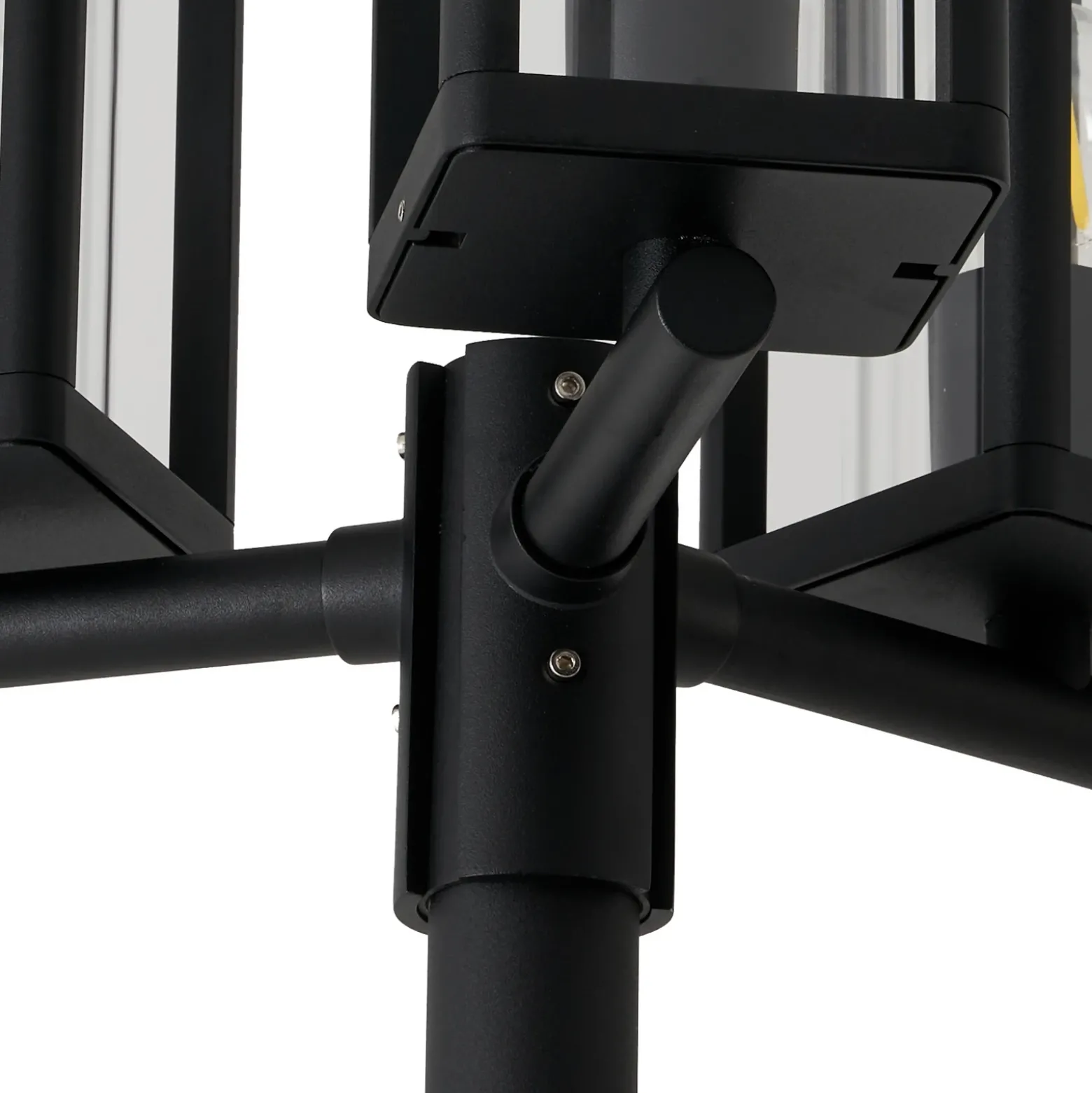 Lucande Lámpara de exterior Siveta, 240 cm, 3 luces, negra, E27, IP65