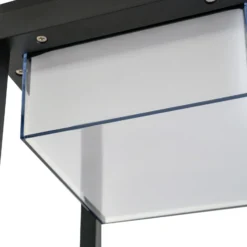 Lucande Lámpara de mesa solar LED Tilena, angular, negra, atenuable
