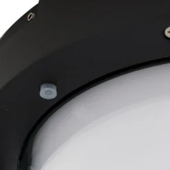 Lucande Lámpara de mesa solar LED Tilena, redonda, negra, atenuable