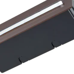 Lucande lámpara de pared LED empotrable Loya, 23 x 8 cm, óxido, IP54