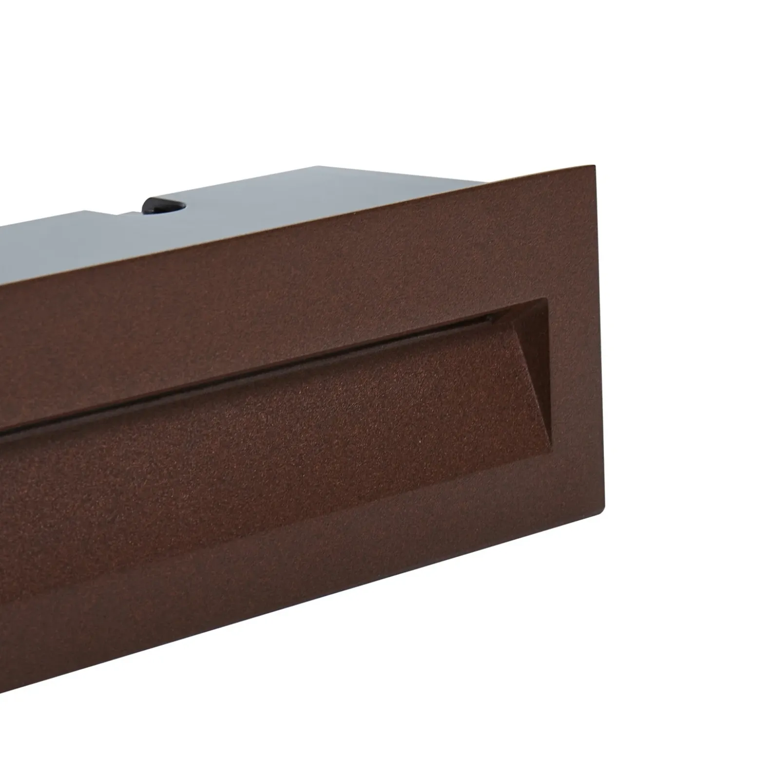 Lucande lámpara de pared LED empotrable Loya, 23 x 8 cm, óxido, IP54