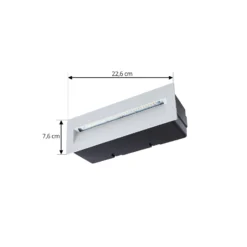 Lucande lámpara de pared LED empotrable Loya, 23 x 8 cm, blanca, IP54
