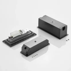 Lucande Lámpara de pared LED empotrable Jaano, antracita, aluminio, IP65