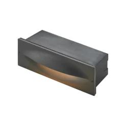 Lucande Lámpara de pared LED empotrable Zandro, 25 cm, antracita, IP65