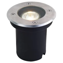 Lucande lámpara de suelo empotrable Ava, Ø 12 cm, redonda, IP67, GU10
