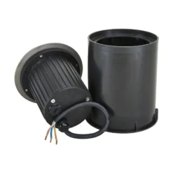 Lucande Lámpara de suelo LED empotrable Jos, redonda, orientable, IP67