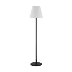 Lucande lámpara de terraza Jaimy, negro, aluminio, 150 cm