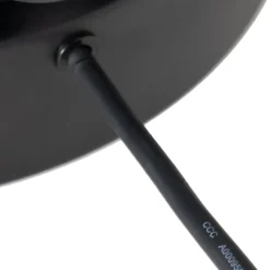 Lucande lámpara de terraza Marrin, negro, metal, Ø 46cm