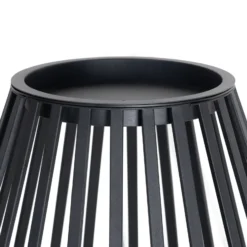 Lucande lámpara de terraza Marrin, negro, metal, Ø 46cm
