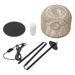 Lucande lámpara de terraza Solvindor, caqui, plástico IP44