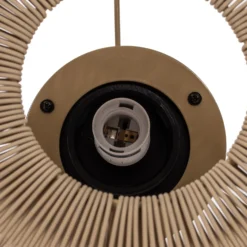 Lucande lámpara de terraza Solvindor, caqui, plástico IP44