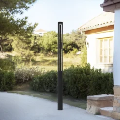 Lucande Lámpara exterior LED Pirron, 230 cm, antracita, IP65