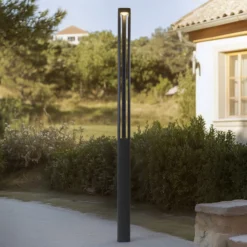 Lucande Lámpara exterior LED Pirron, 230 cm, antracita, IP65