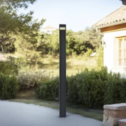 Lucande lámpara exterior LED Tavion, 230 cm, antracita, IP65