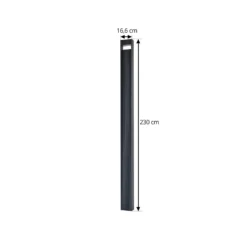Lucande lámpara exterior LED Tavion, 230 cm, antracita, IP65