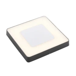 Lucande Lámpara LED de techo para exterior Sora, angular, con sensor, IP54