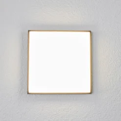 Lucande Lámpara LED de techo para exterior Amra, 30 cm, angular, antracita