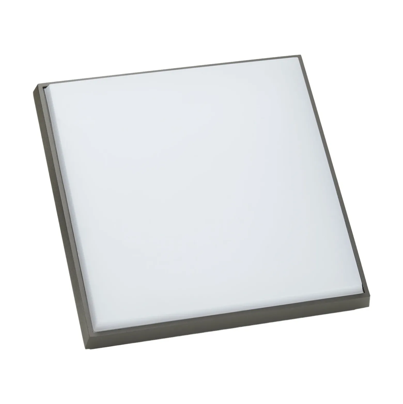 Lucande Lámpara LED de techo para exterior Amra, 30 cm, angular, antracita