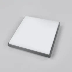 Lucande Lámpara LED de techo para exterior Amra, 30 cm, angular, antracita