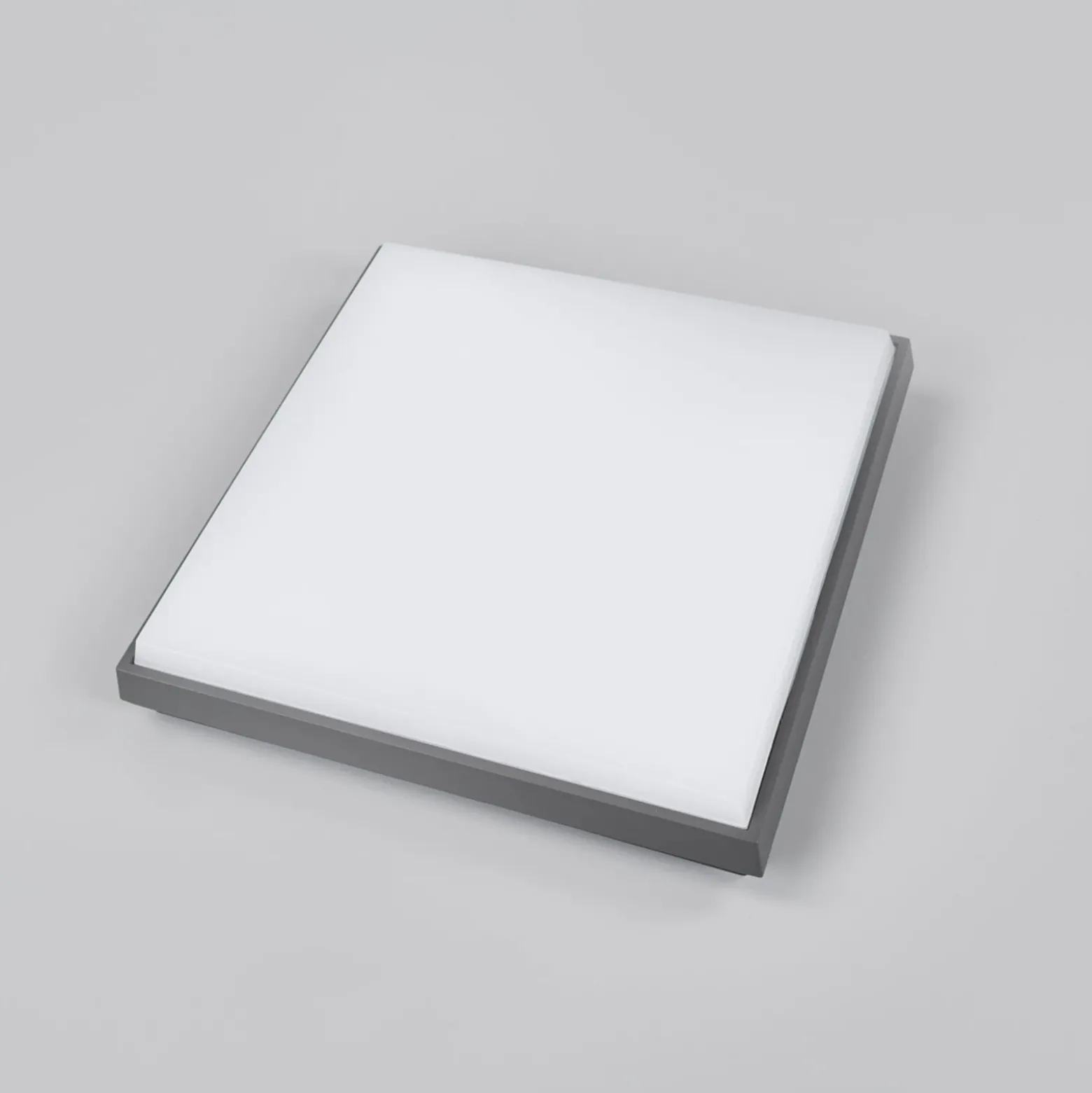 Lucande Lámpara LED de techo para exterior Amra, 30 cm, angular, antracita