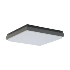Lucande Lámpara LED de techo para exterior Amra, 30 cm, angular, antracita