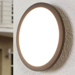 Lucande, lámpara LED de techo para exterior Malena, detector de movimiento, IP65