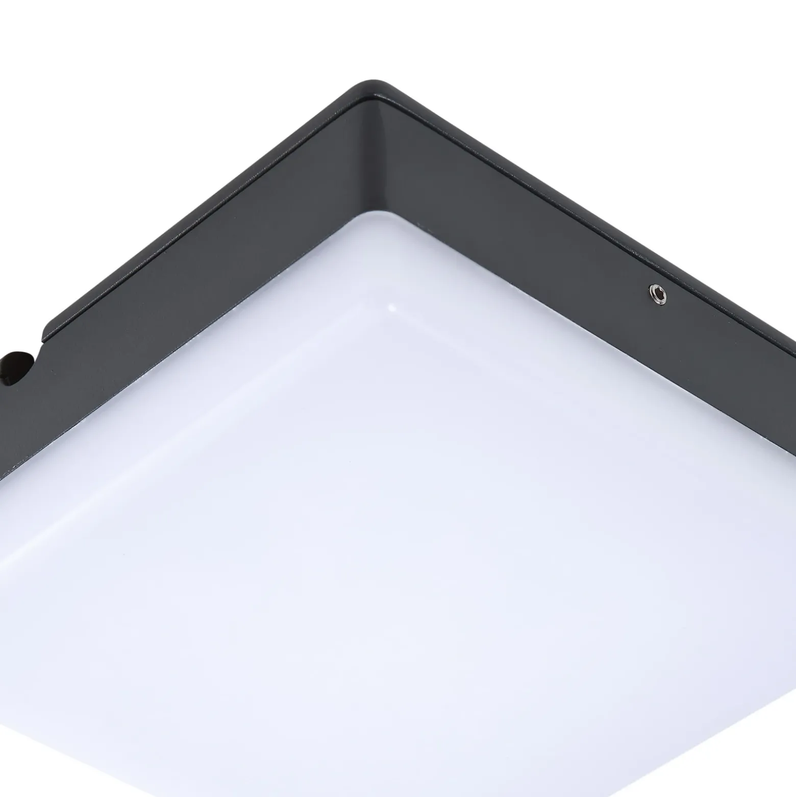 Lucande Lámpara LED de techo Thilo, 16cm, antracita, sensor, IP54