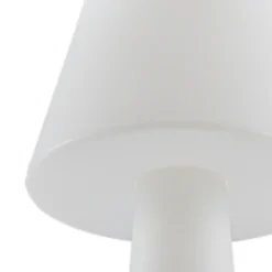 Lucande Lámpara LED para terraza con batería Gauri, blanca, 153 cm, IP44