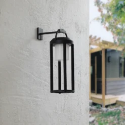 Lucande Lámpara LED solar 2 en 1 Tilena, negra, redonda, aluminio