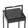 Lucande Lámpara LED solar Lynzy, 58 cm, negra, metal, IP65