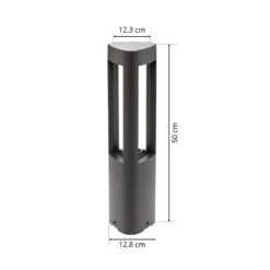 Lucande lámpara sobremuro LED Pirron,50 cm, triangular, IP54