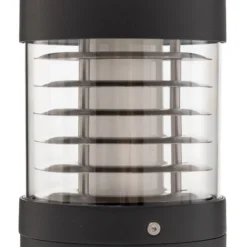 Lucande Lámpara sobremuro LED Lucius, 27 cm, antracita, IP54