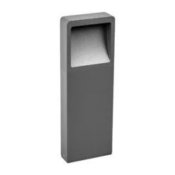 Lucande Lámpara sobremuro LED Leya, 35 cm, antracita, metal, IP54