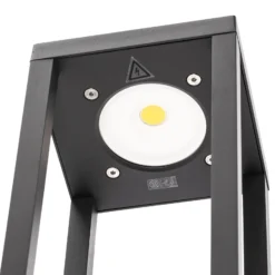 Lucande lámpara sobremuro LED Carlota, 50 cm, antracita, aluminio