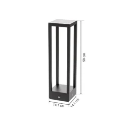 Lucande lámpara sobremuro LED Carlota, 50 cm, antracita, aluminio